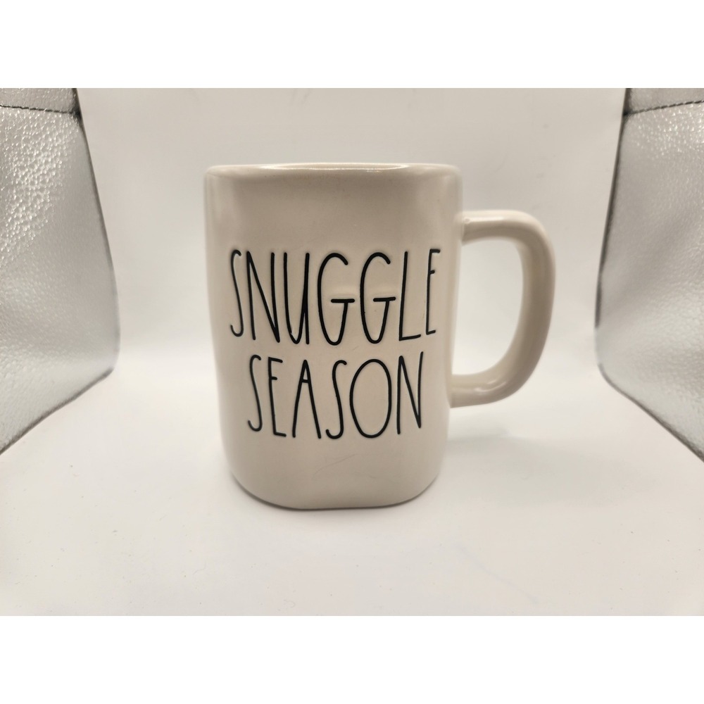 Rae‎ Dunn SNUGGLE SEASON Coffee Tea Mug Cup 18 Oz White & Wine Fall Season